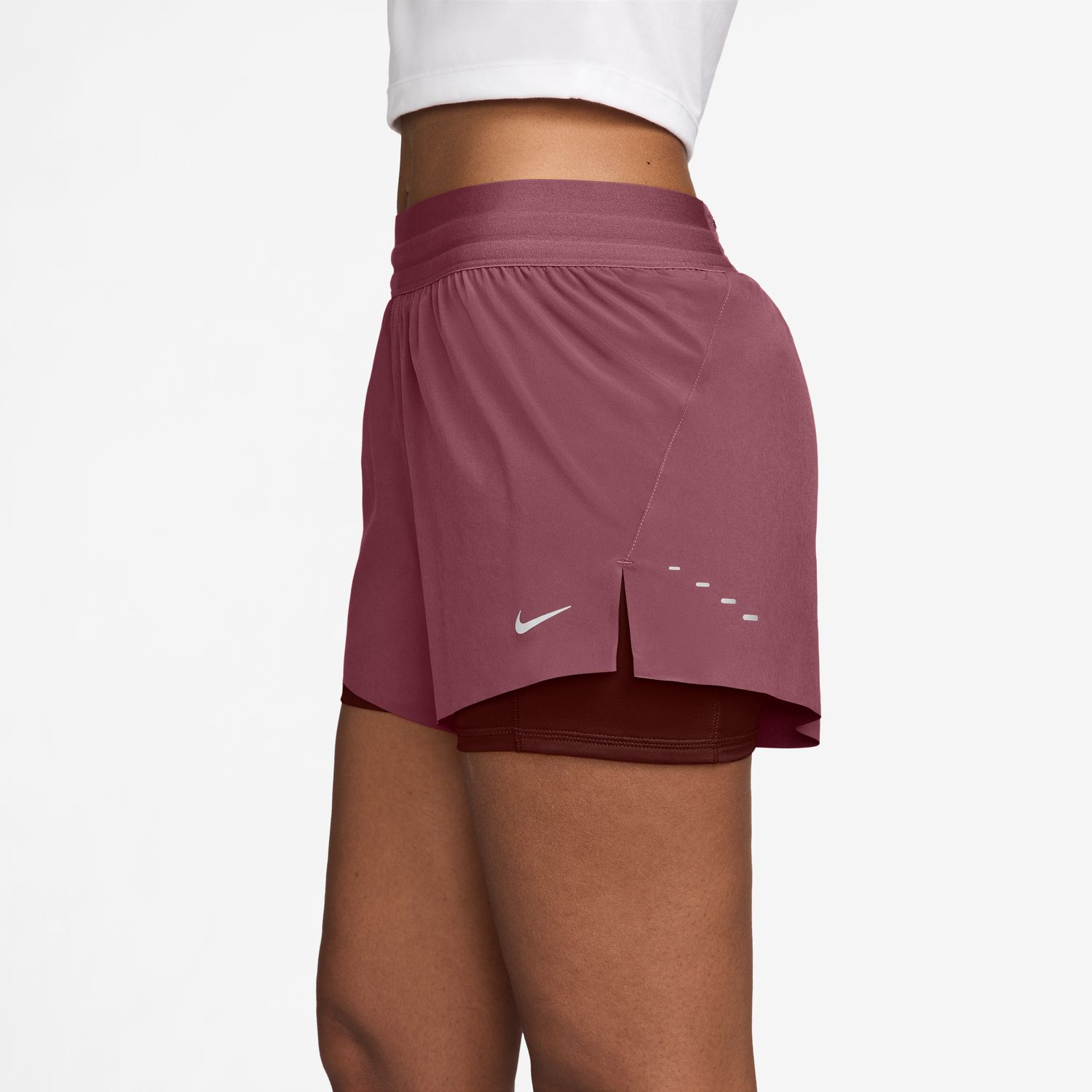 Calções de Mulher W NK SWIFT DF MR 2N1 SHRT Vermelho-3