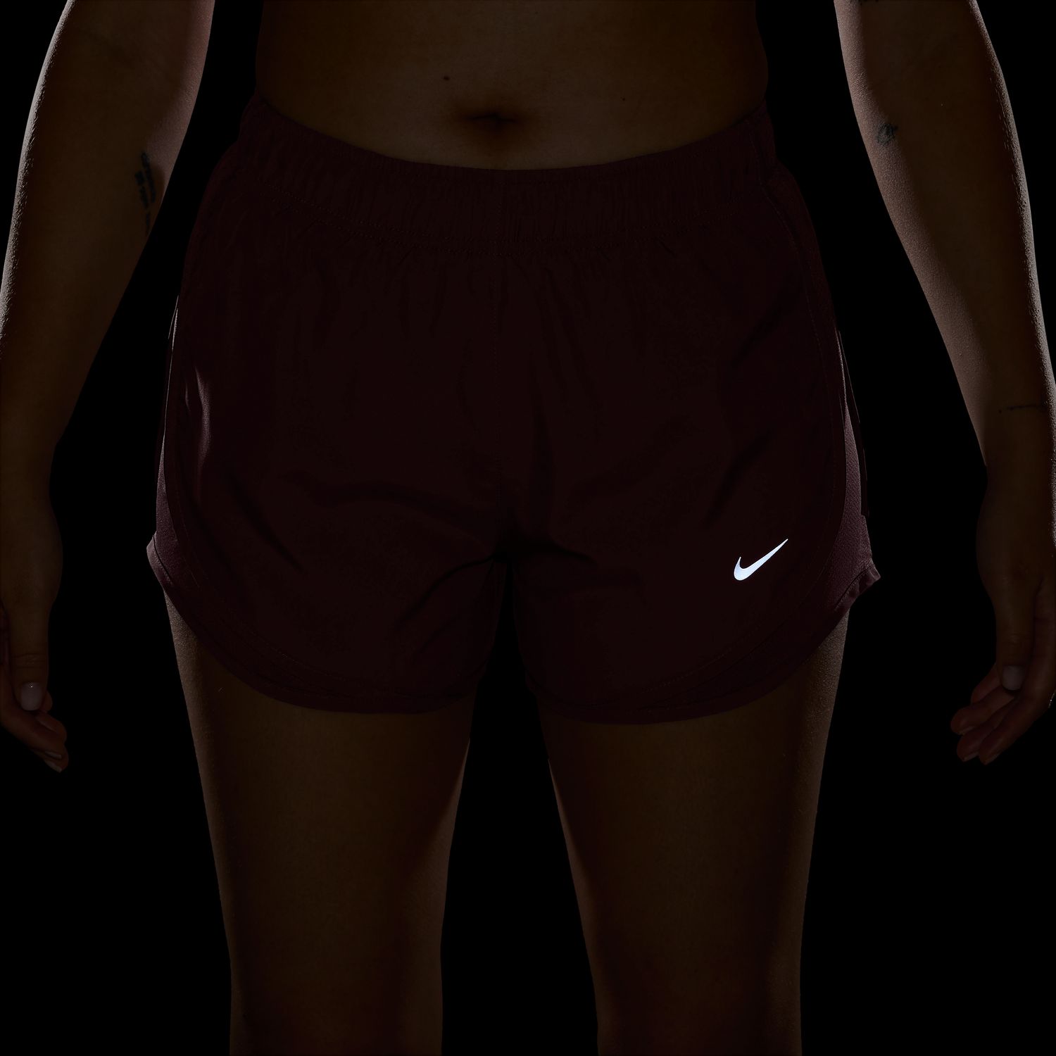 Calções de Mulher W NK Tempo DF MR 3" Short Vermelho-5