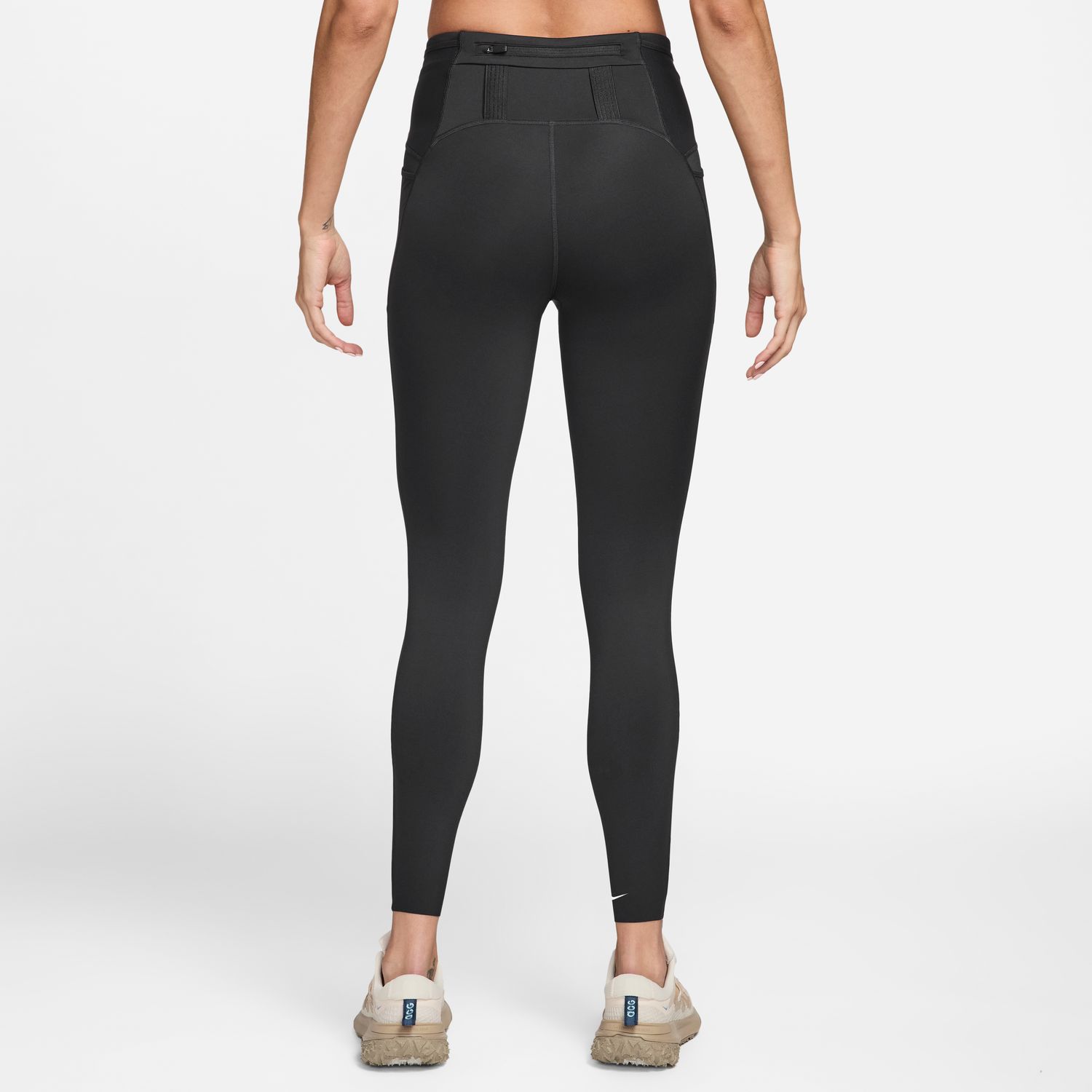 Leggings de Running ACG Women's Dri-FIT High-Waisted 7/8 Trail Running Leggings de Mulher Preto-2