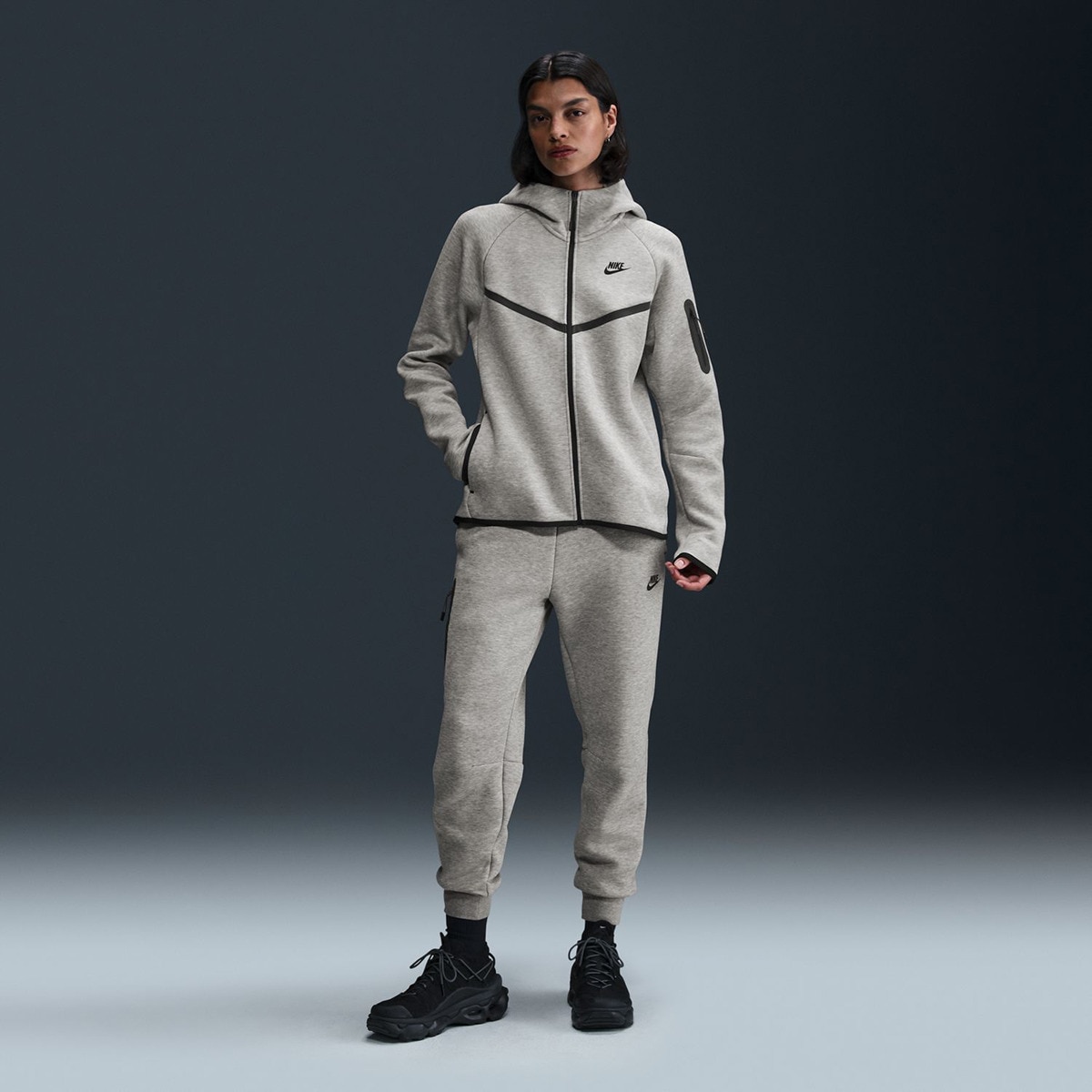 Sweatshirt Sportswear Tech Fleece Windrunner Cinzento-4