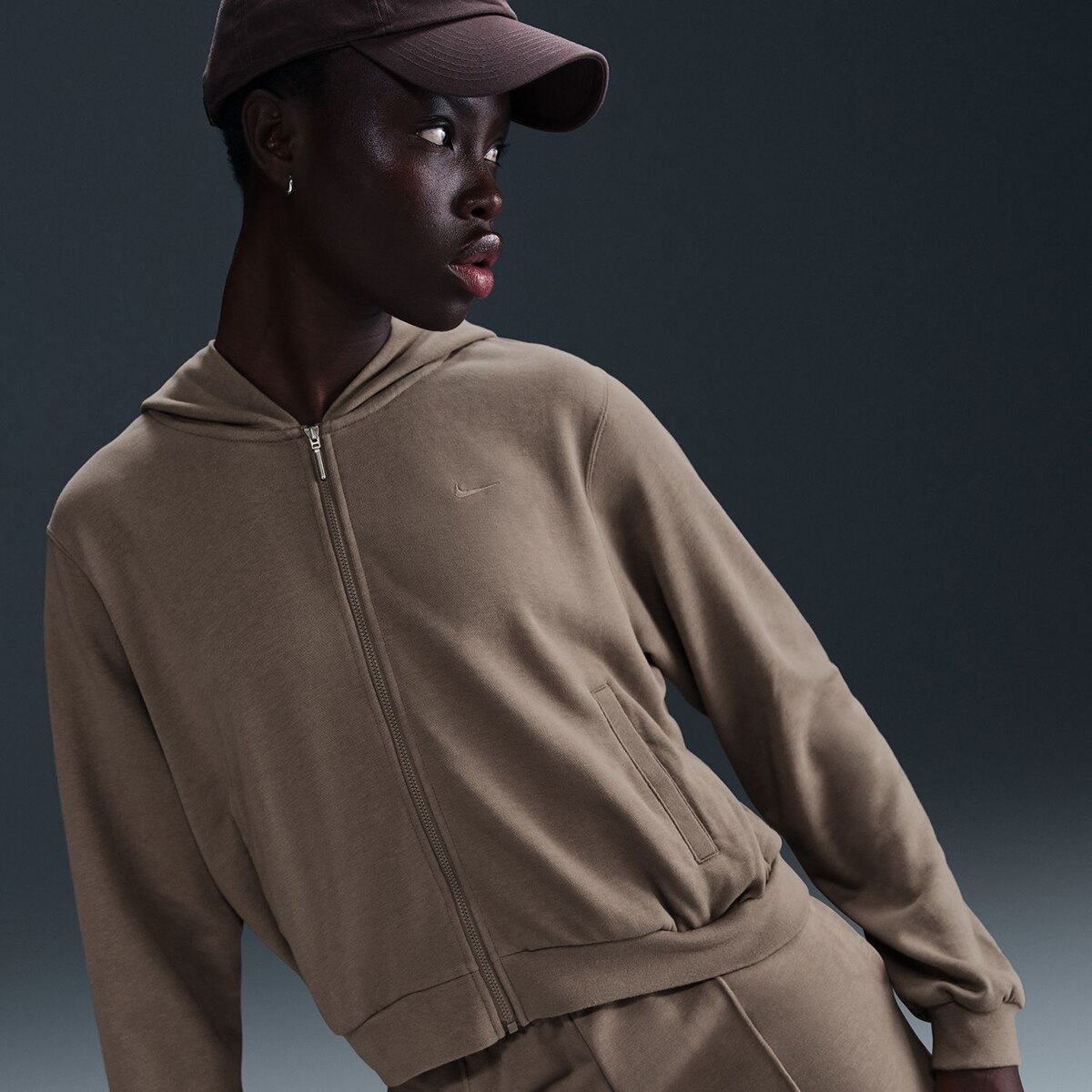 Sweatshirt de Mulher Sportswear Chill Terry Castanho-3