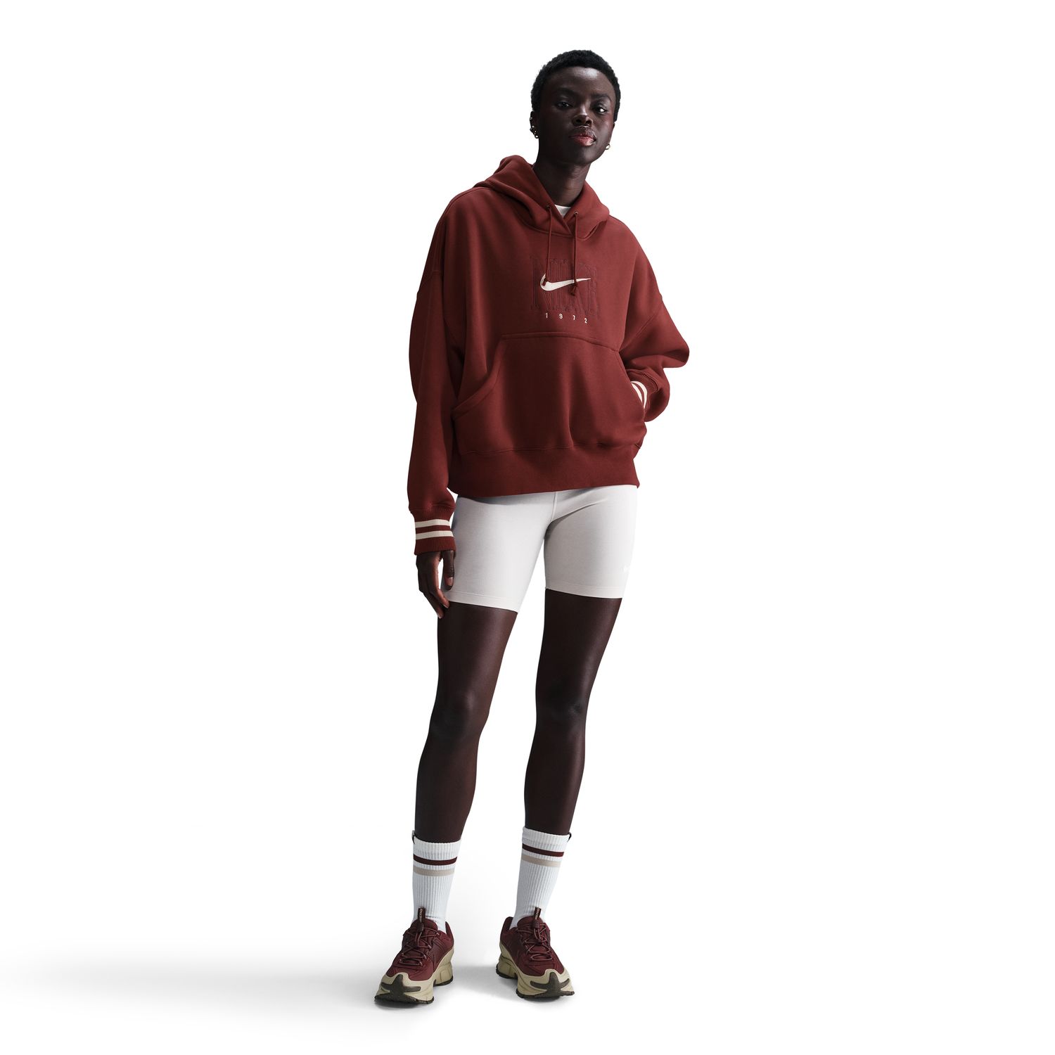 Sweatshirt de Mulher Sportswear Phoenix Fleece Grená-1