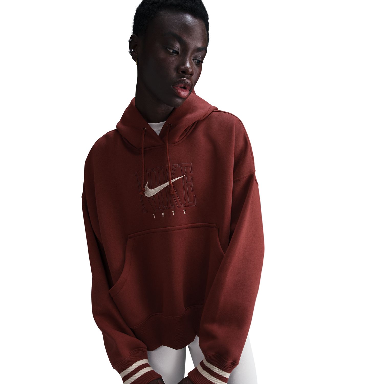 Sweatshirt de Mulher Sportswear Phoenix Fleece Grená-3