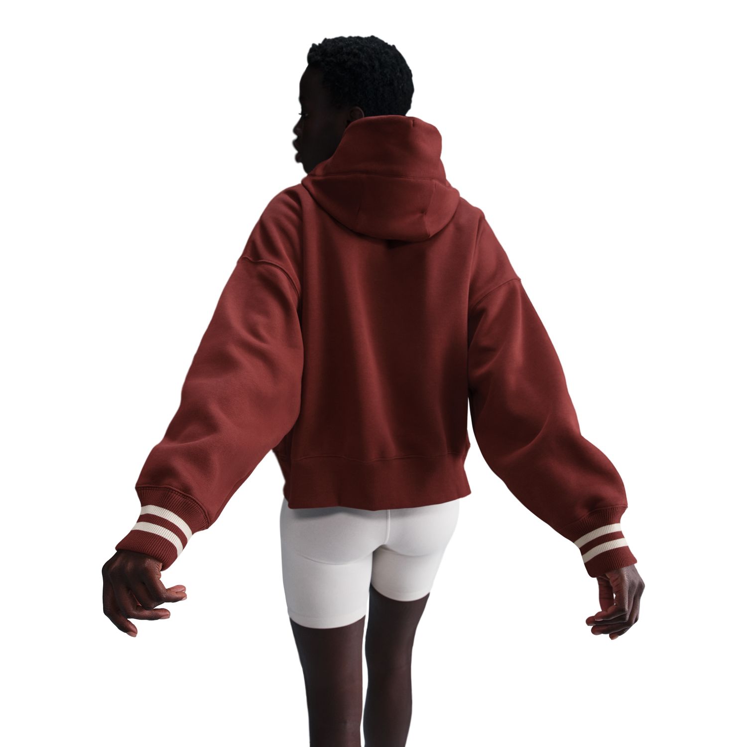 Sweatshirt de Mulher Sportswear Phoenix Fleece Grená-4