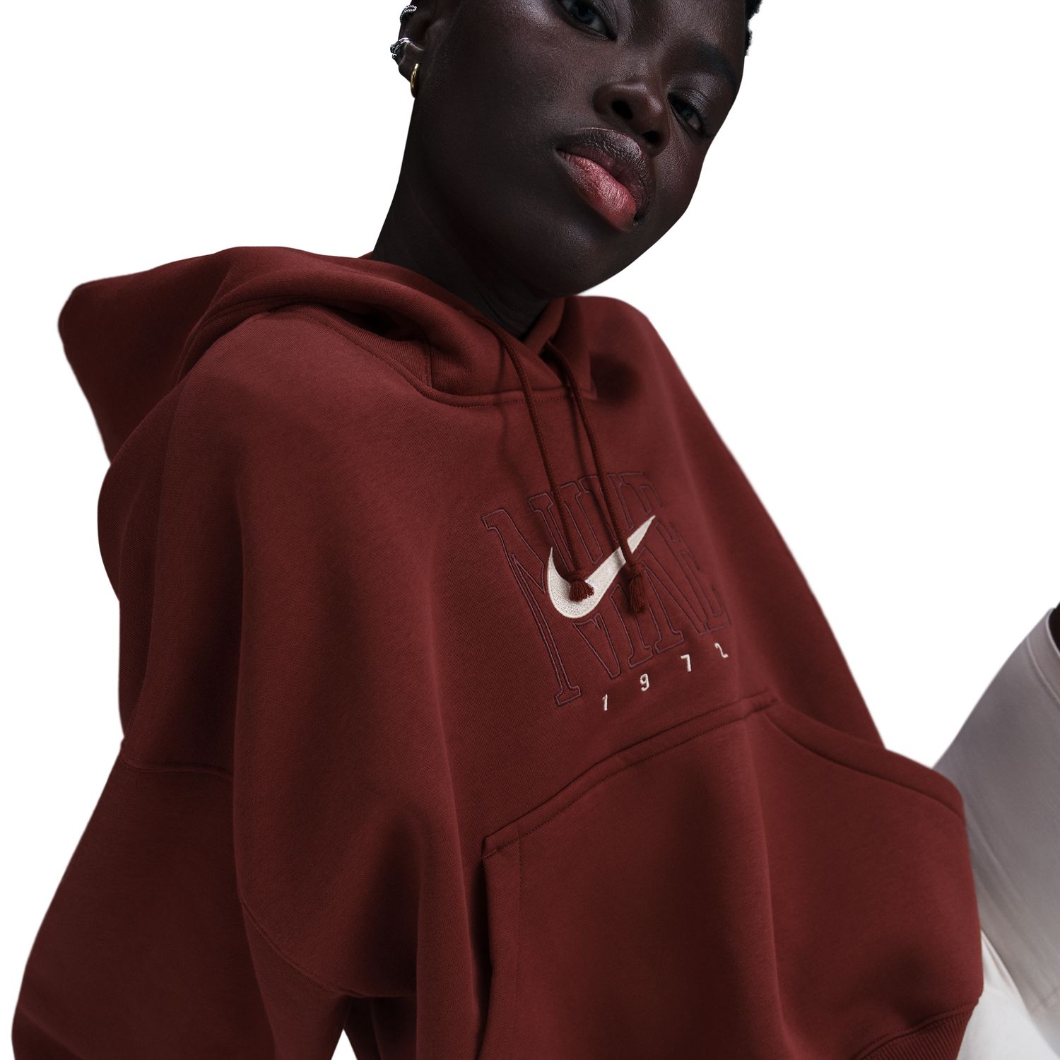 Sweatshirt de Mulher Sportswear Phoenix Fleece Grená-5