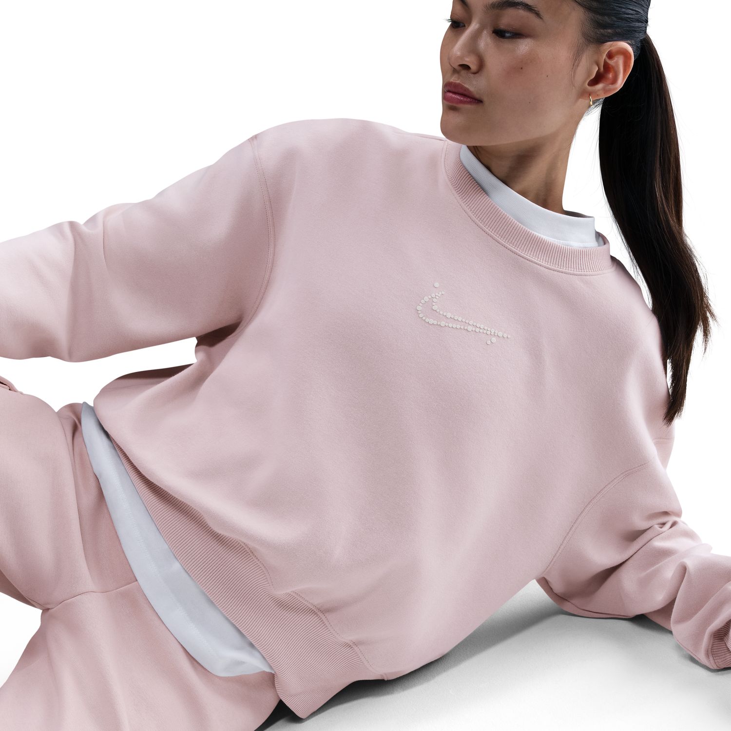 Sweatshirt de Mulher Phoenix Fleece Crew Rosa-5
