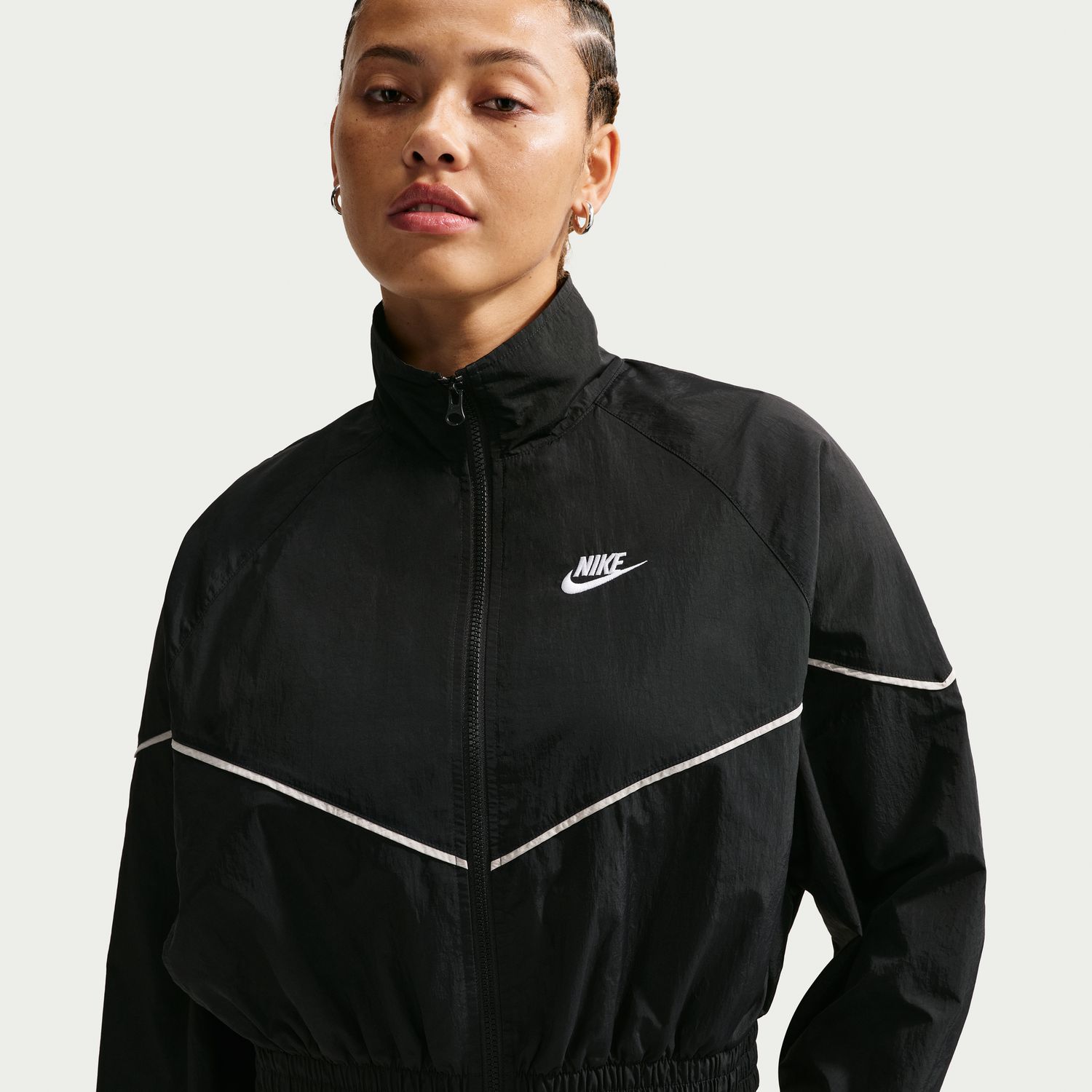 Sweatshirt de Mulher Nswr Wvn Jkt Speed Preto-1