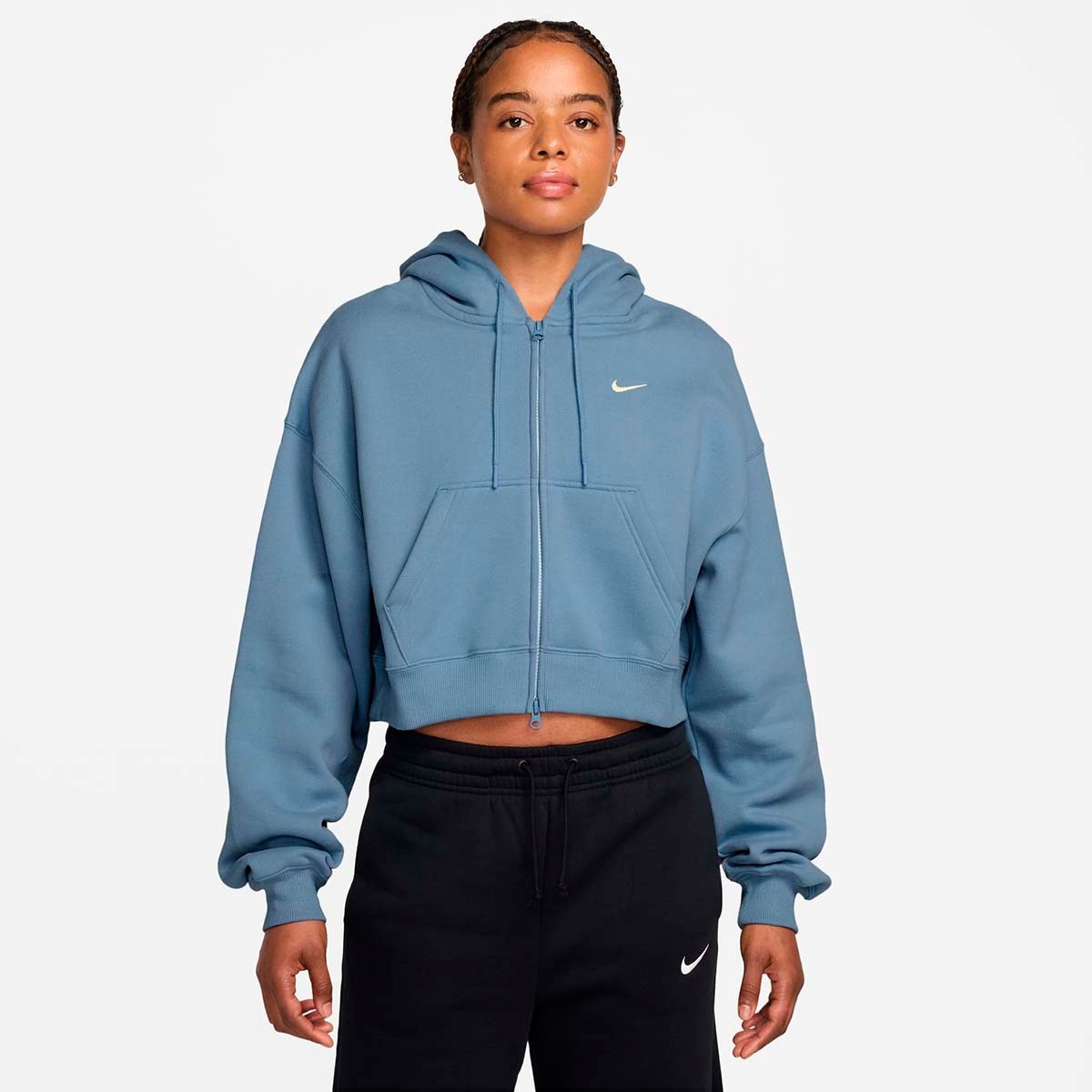 Imagen 0 de Sudadera de mujer W Nk Studio Fleece Crop Hdy Nike Azul