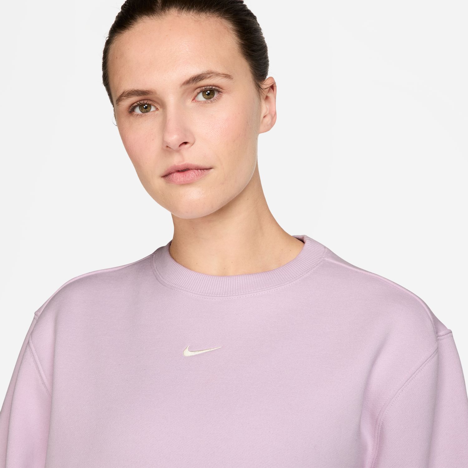 Sweatshirt de Mulher W Nk Studio Fleece Crew Roxo-3