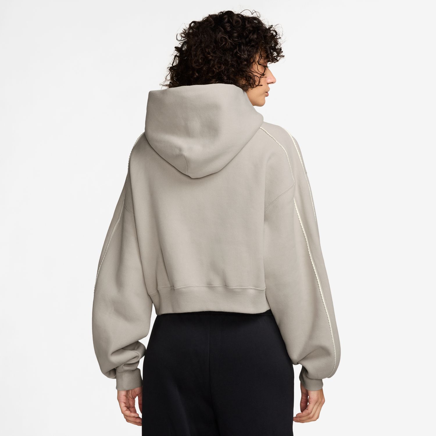 Sweatshirt de Mulher W Studio Fleece Crop Castanho-2