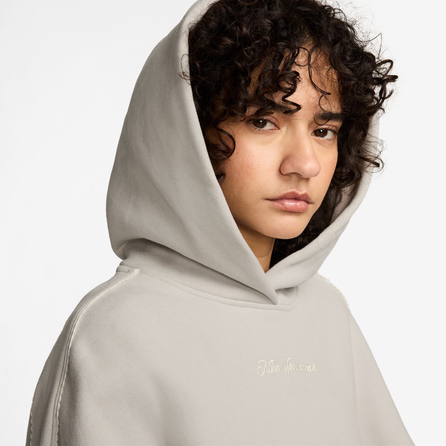 Sweatshirt de Mulher W Studio Fleece Crop Castanho-3
