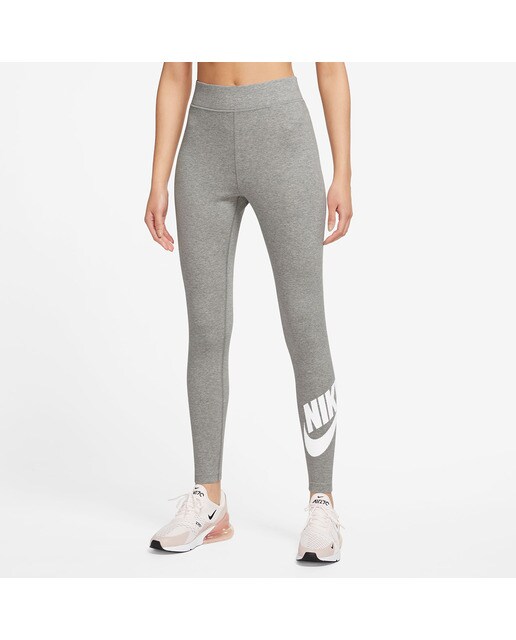 Leggings Casual Sportswear Classics Women's High-Waisted Graphic Leggings de Mulher Cinzento-1