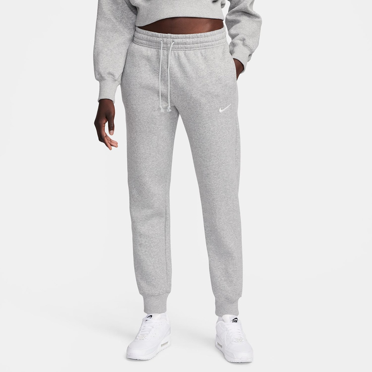 Calças de Mulher Sportswear Phoenix Fleece Cinzento-1