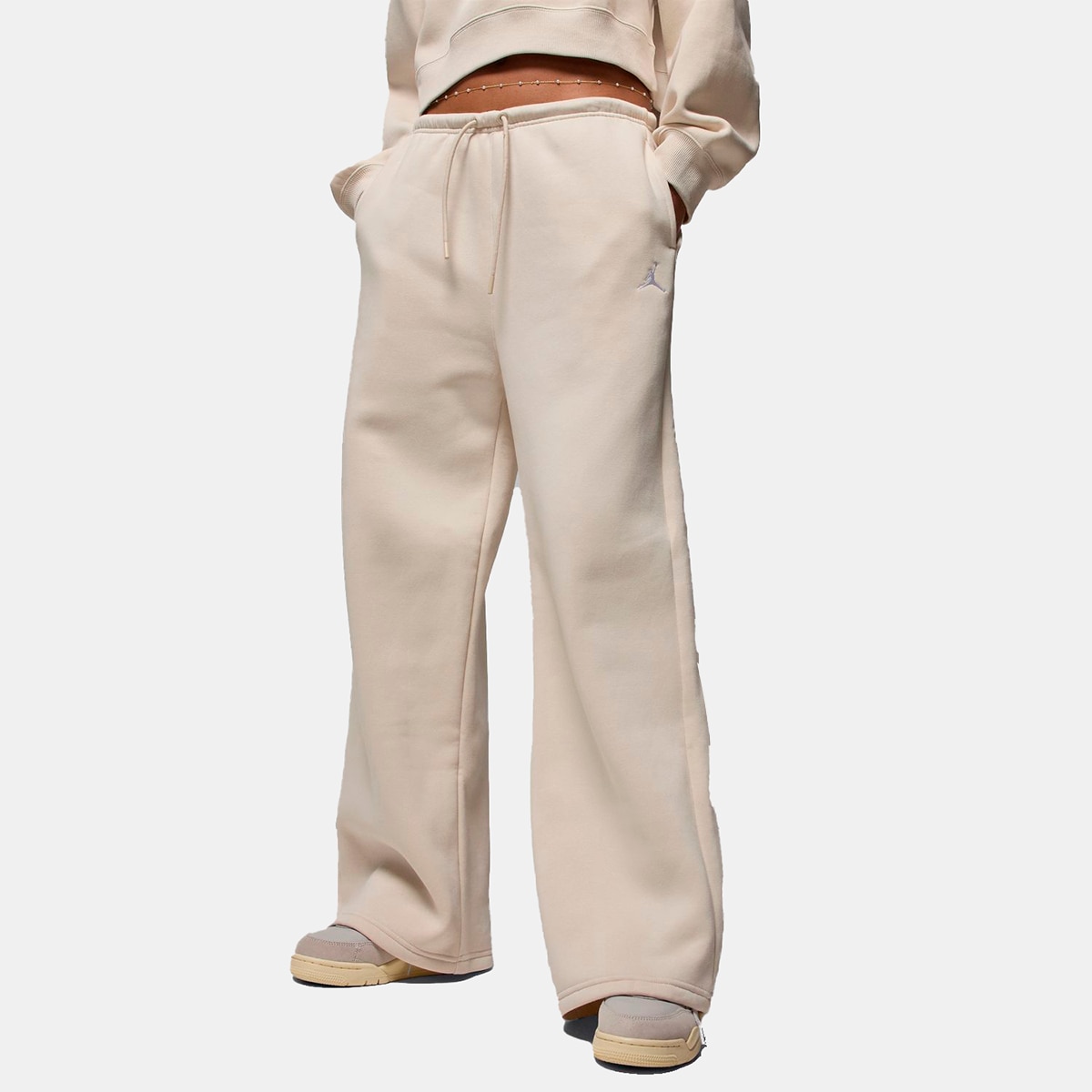 Calças de Mulher Brooklyn Fleece Branco-1