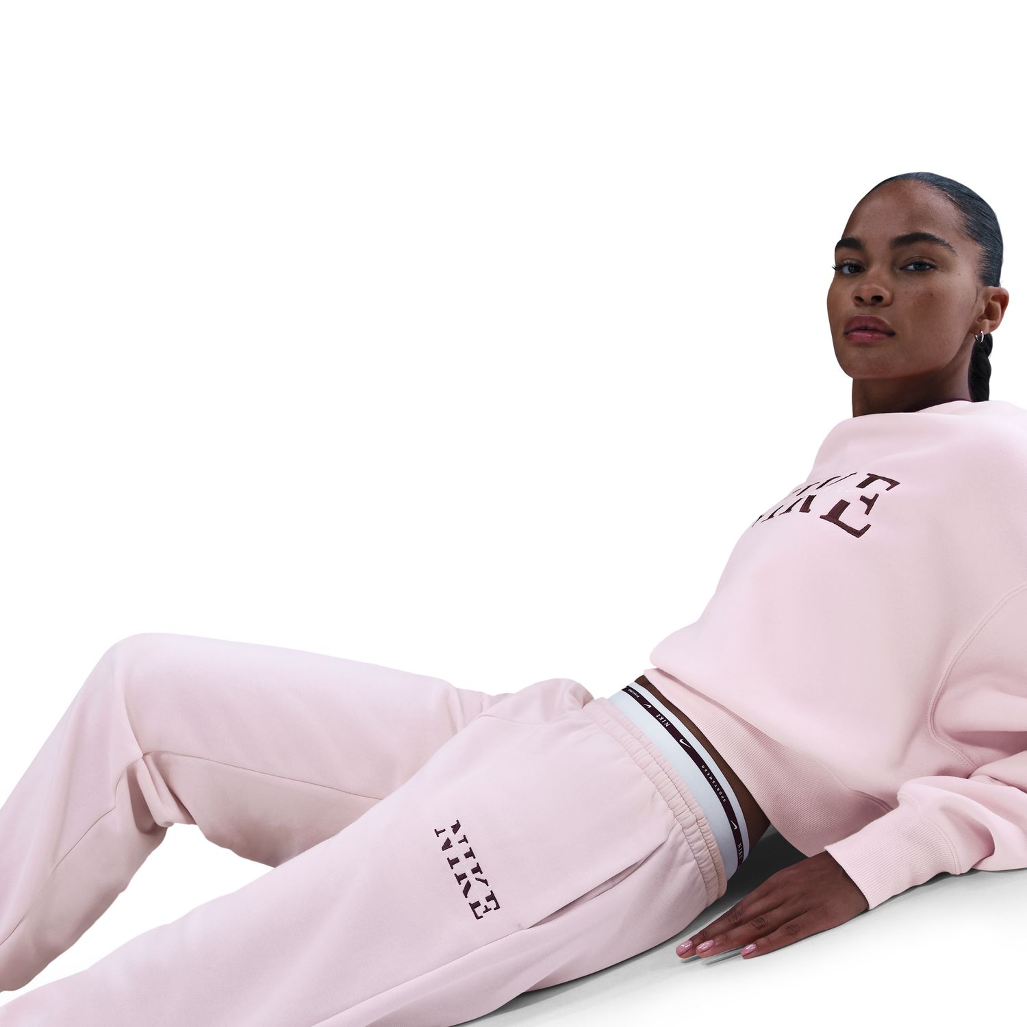 Calças de Mulher Sportswear Phoenix Fleece Rosa-5