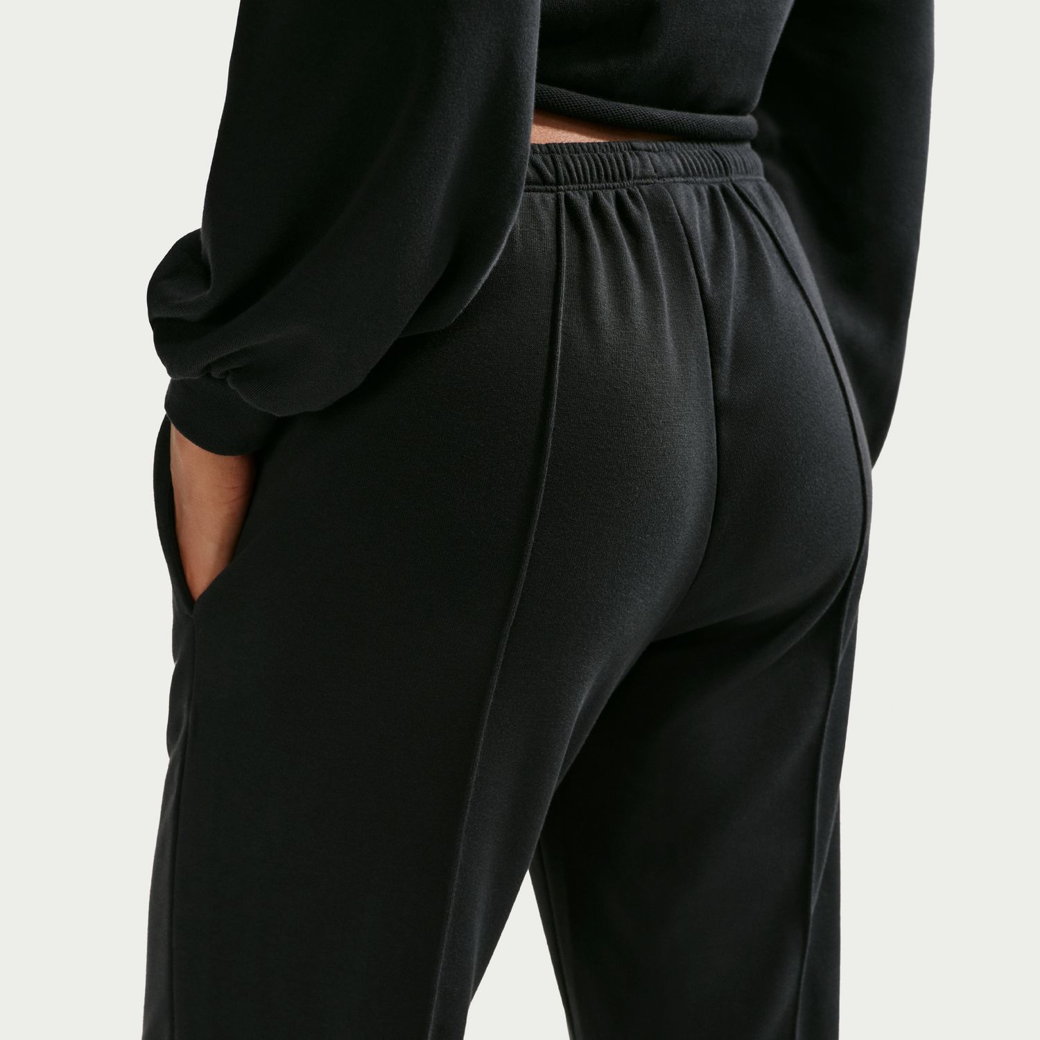 Calças de Mulher Sportswear Chill Terry Preto-4