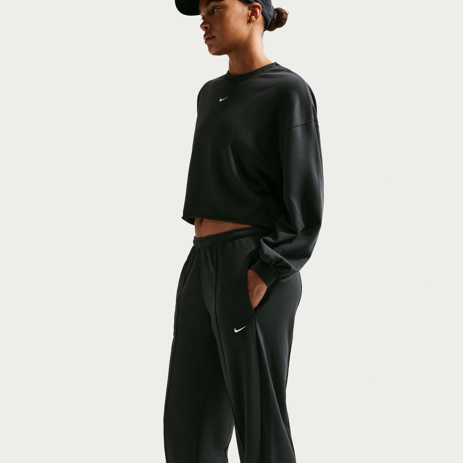 Calças de Mulher Sportswear Chill Terry Preto-5