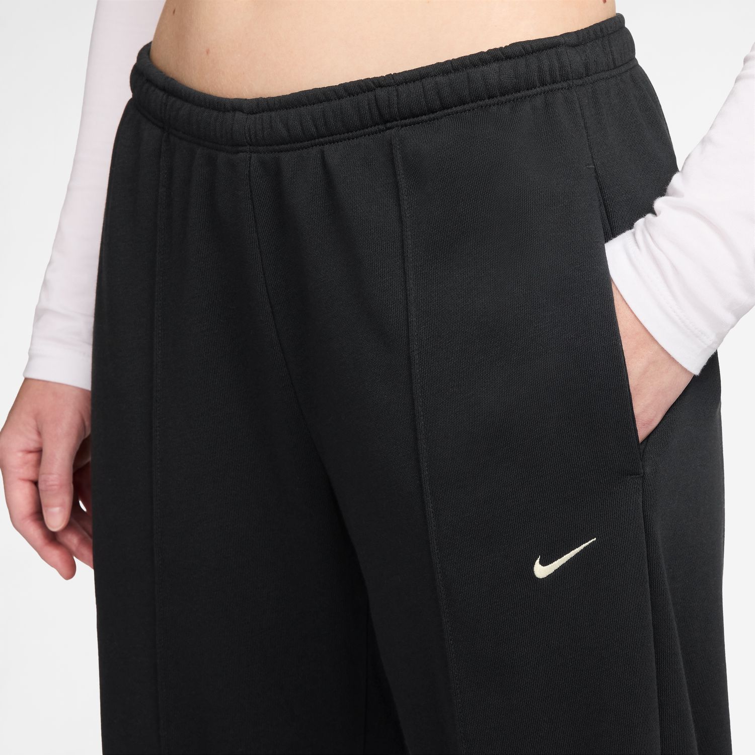 Calças de Mulher Sportswear Chill Terry Preto-6