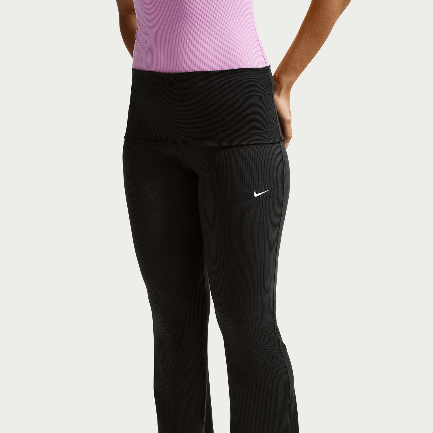 Calças de Mulher Chill Knit Rib Pant Preto-3
