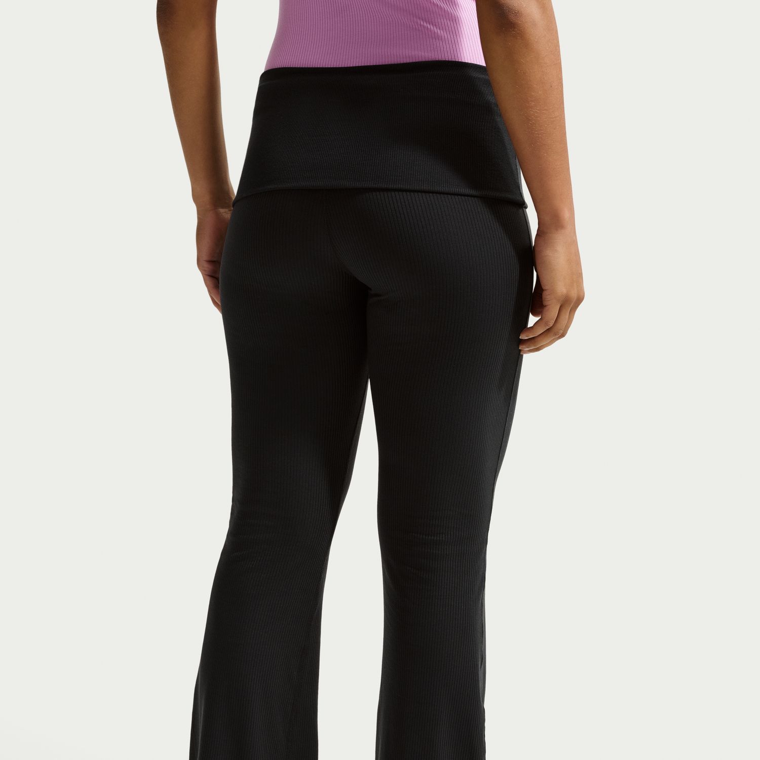 Calças de Mulher Chill Knit Rib Pant Preto-4