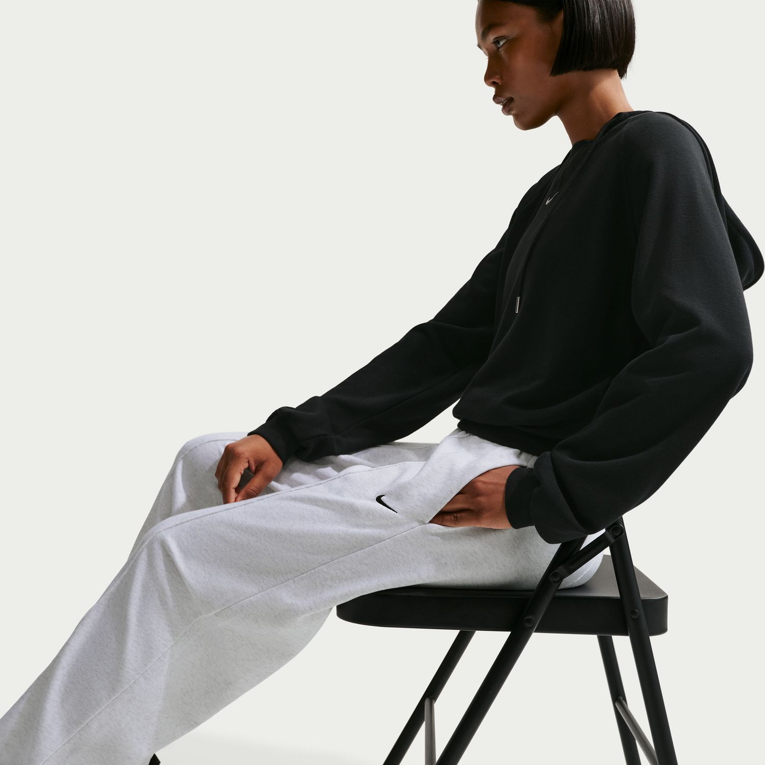 Calças de Mulher Sportswear Chill Terry Branco-5