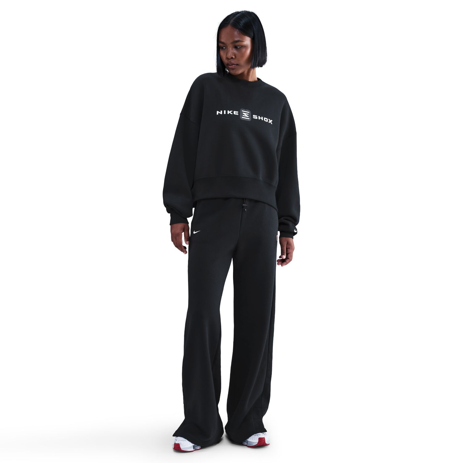 Calças de Mulher Shox Phoenix Fleece Preto-3