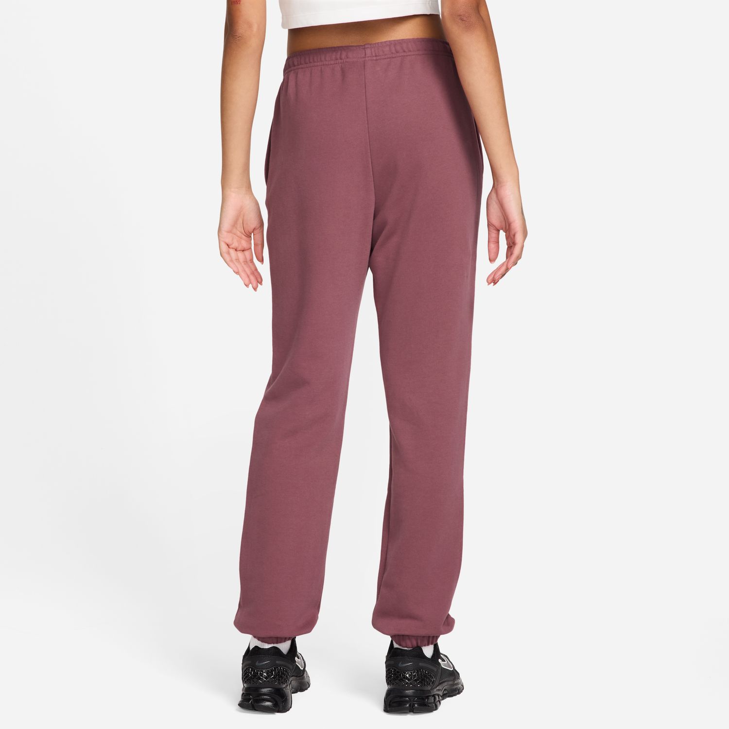 Calças de Mulher W Nk Stdo Flc Lw Mr Std Cf Pnt Vermelho-2