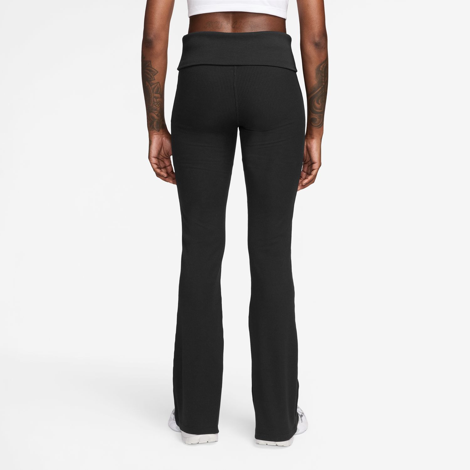 Calças de Mulher W NSW CHILL KNIT RIB PANT Preto-2