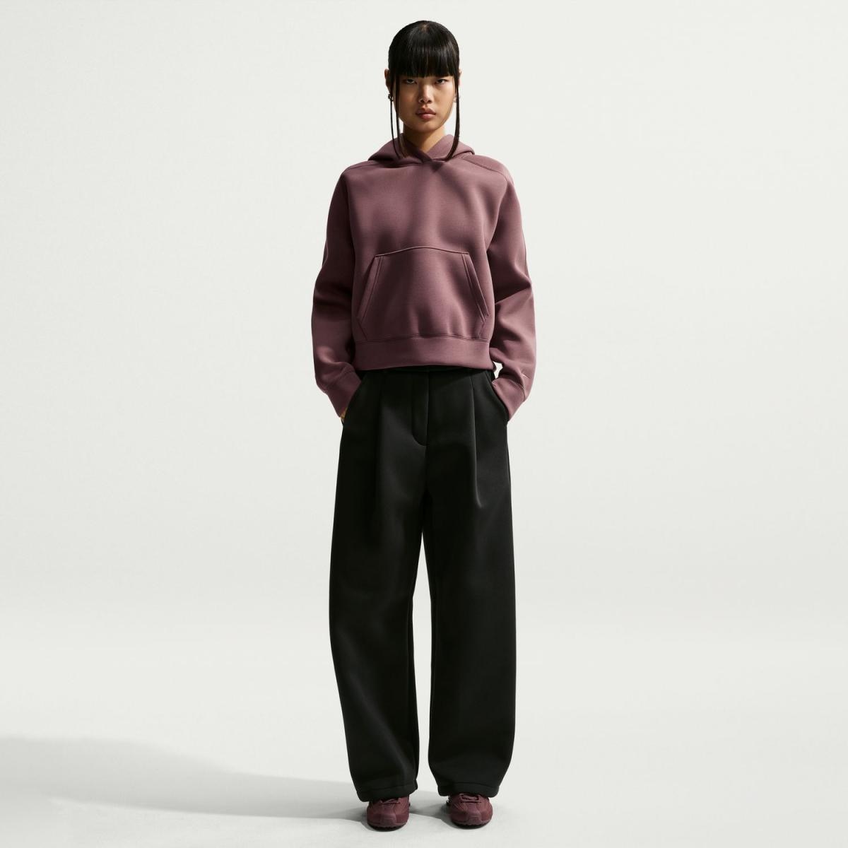 Pantalón de casual de mujer Nike Pregame Fleece Women's Loose Mid-Rise Trousers Nike - Negro Negro-1