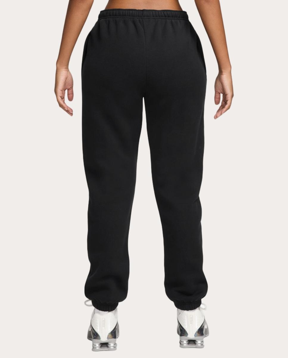 Calças Casual de Mulher Studio Fleece Women's Mid-Rise Cuffed Pants Preto-2
