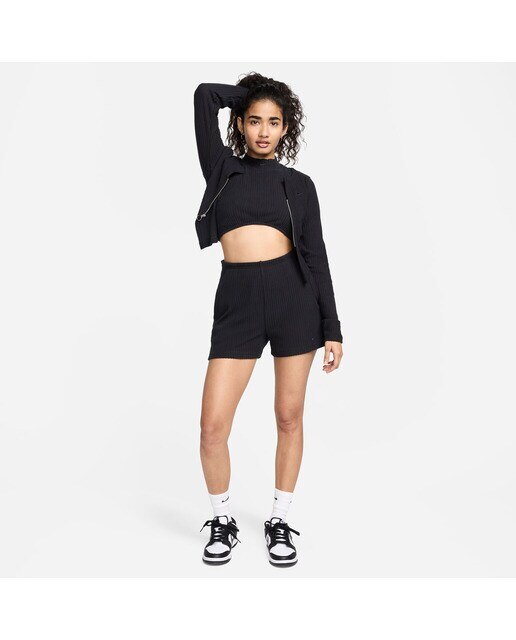 Calções de Mulher Sportswear Chill Knit Preto-5