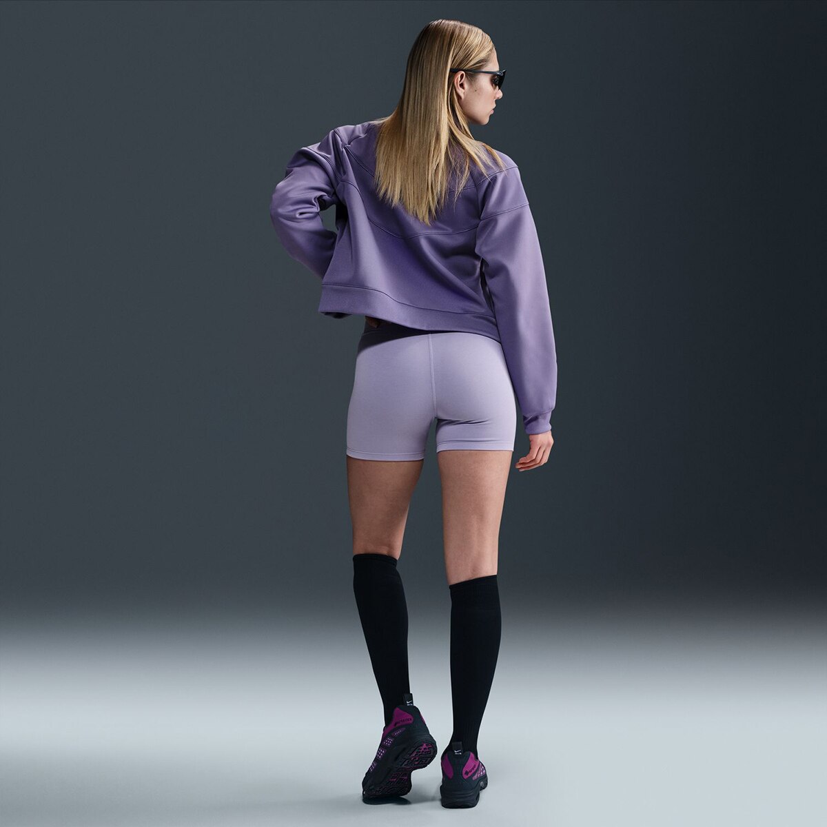 Leggings Tipo Calções de Mulher Sportswear Classic Lilás-2