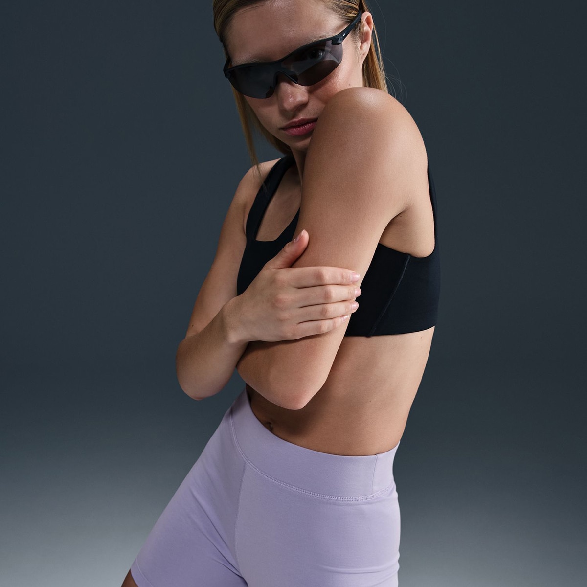 Leggings Tipo Calções de Mulher Sportswear Classic Lilás-3