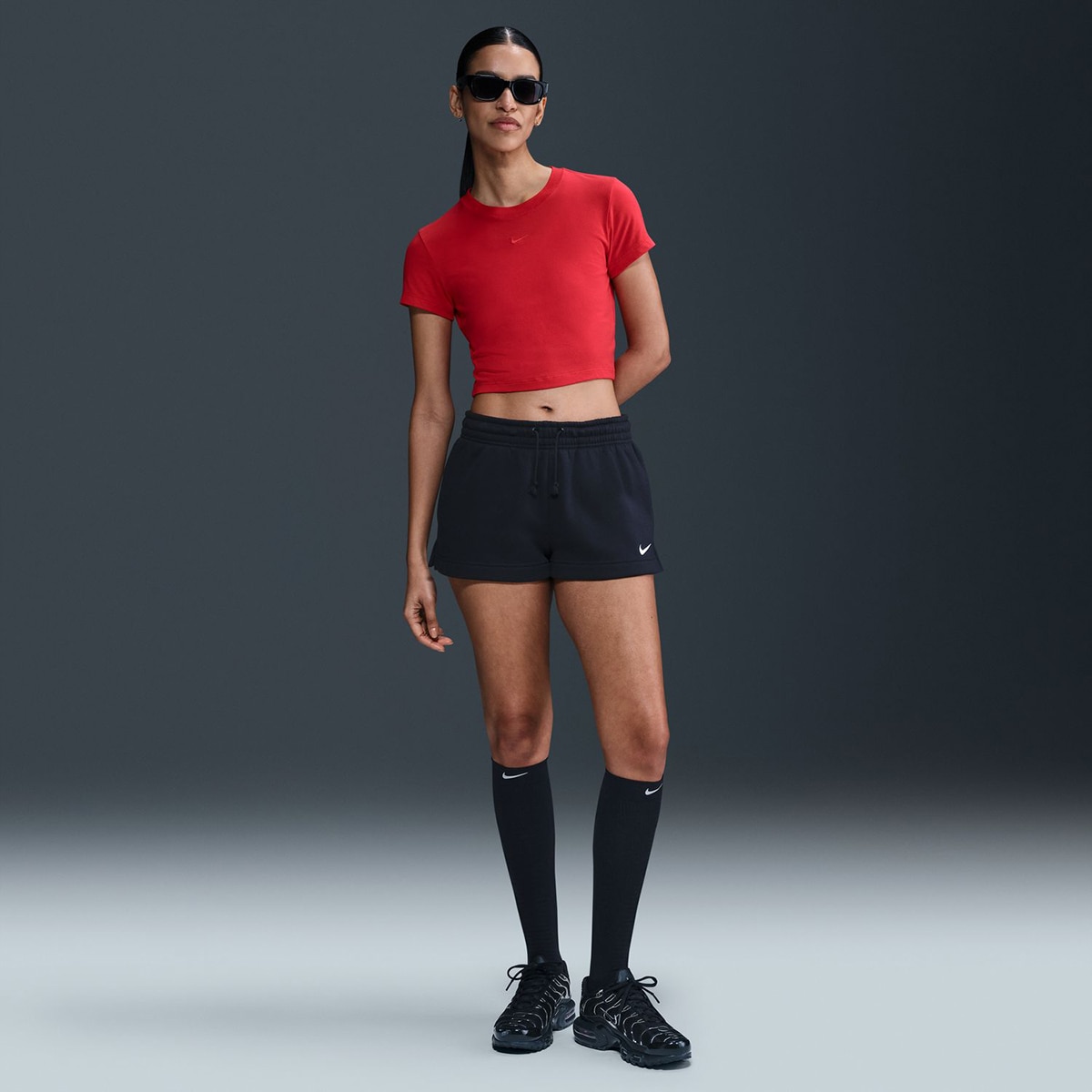 Calções de Mulher Sportswear Phoenix Fleece Preto-5