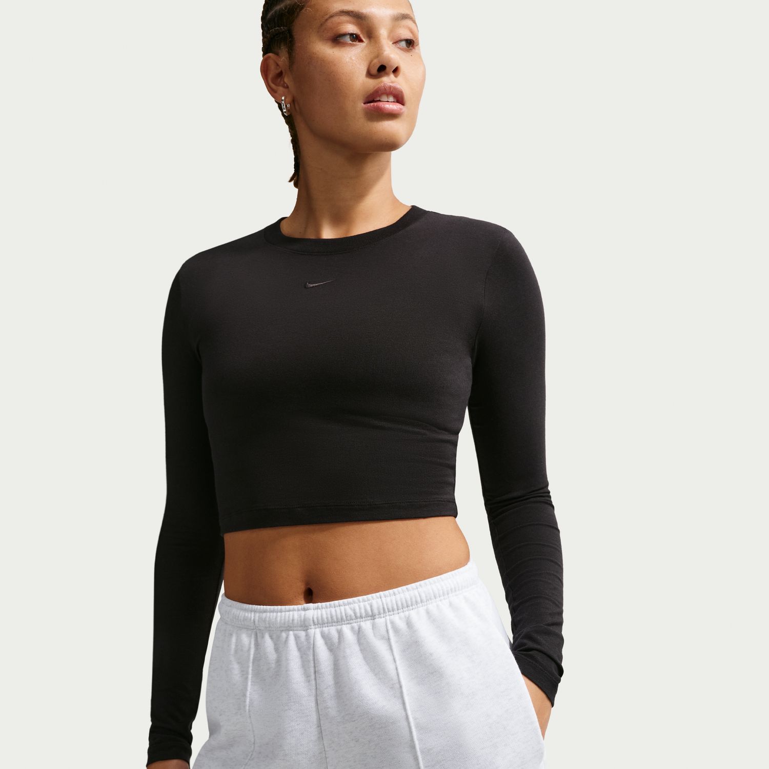 Calções de Mulher Sportswear Chill Terry Short Branco-4