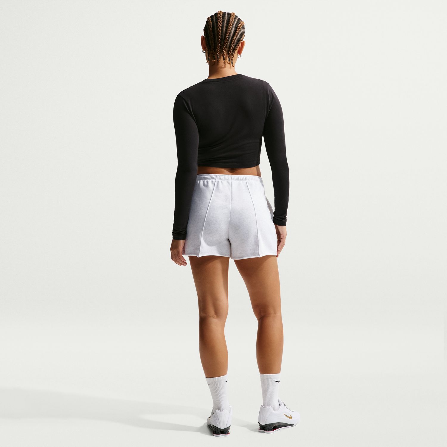 Calções de Mulher Sportswear Chill Terry Short Branco-6