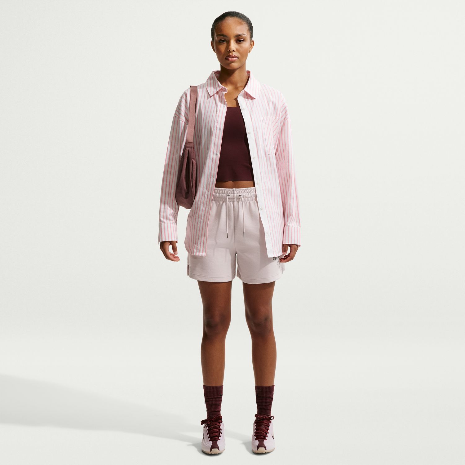 Calções de Mulher Fleece Bf Roxo-4
