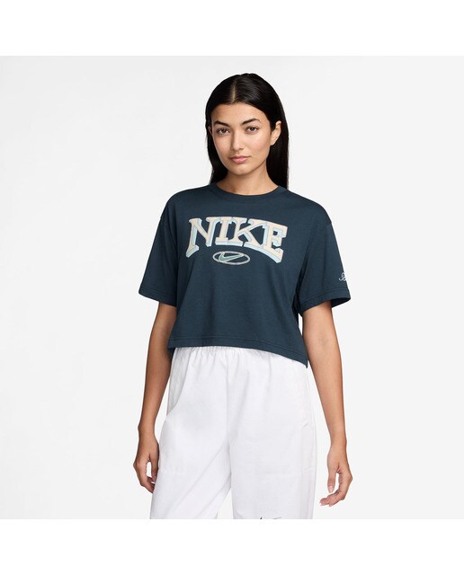 T-shirt de mulher Sportswear Nike Azul-escuro-1