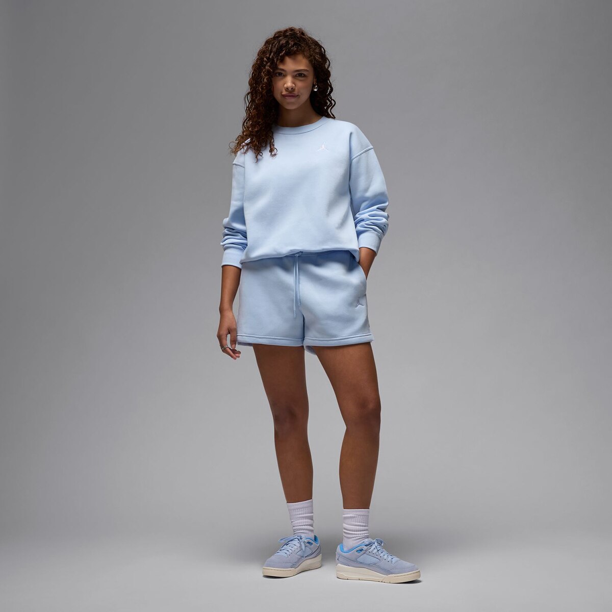 Sweatshirt de Mulher Brooklyn Fleece Crew Azul-4