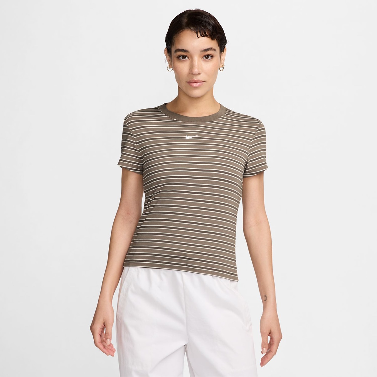 T-shirt de Mulher Sportswear Chill Knit Castanho-1