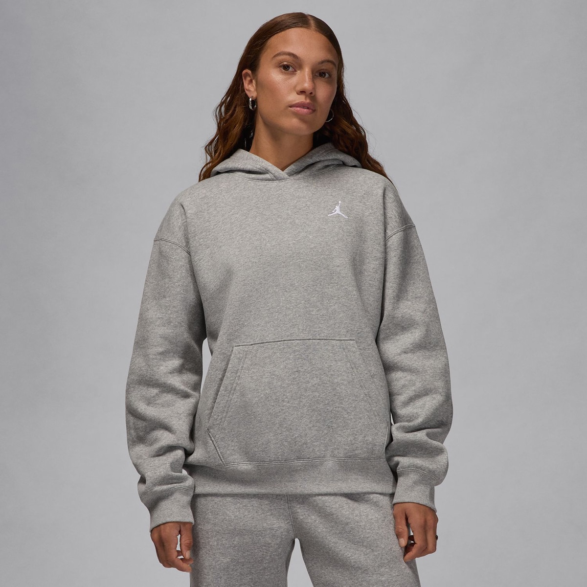 Sweatshirt de Mulher Brooklyn Fleece Cinzento-1