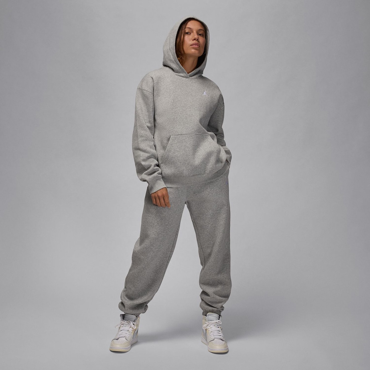 Sweatshirt de Mulher Brooklyn Fleece Cinzento-6