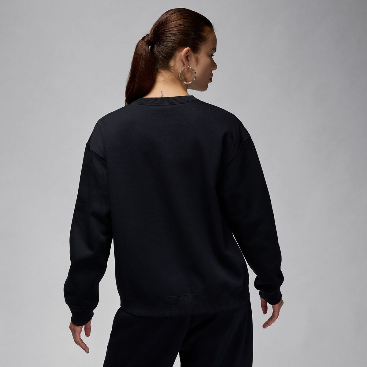 Sweatshirt de Mulher Brooklyn Fleece Crew Preto-2