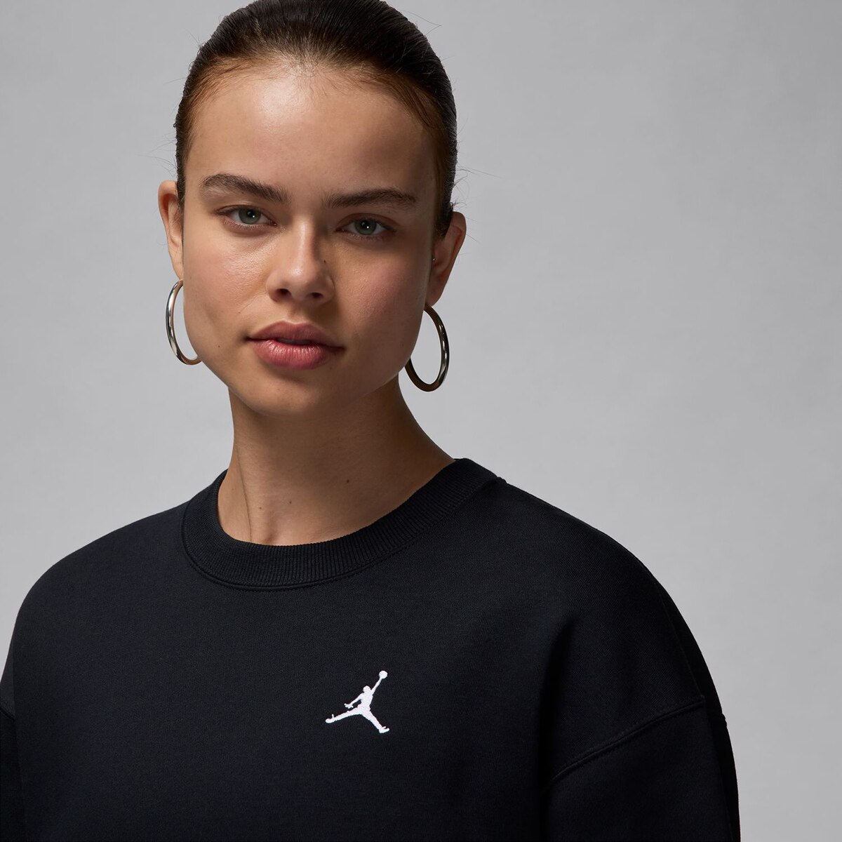 Sweatshirt de Mulher Brooklyn Fleece Crew Preto-3