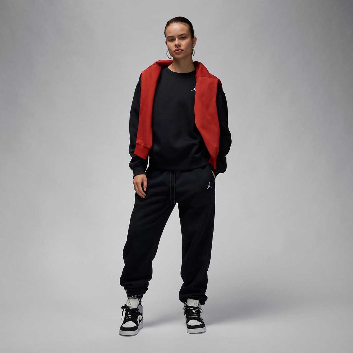 Sweatshirt de Mulher Brooklyn Fleece Crew Preto-4