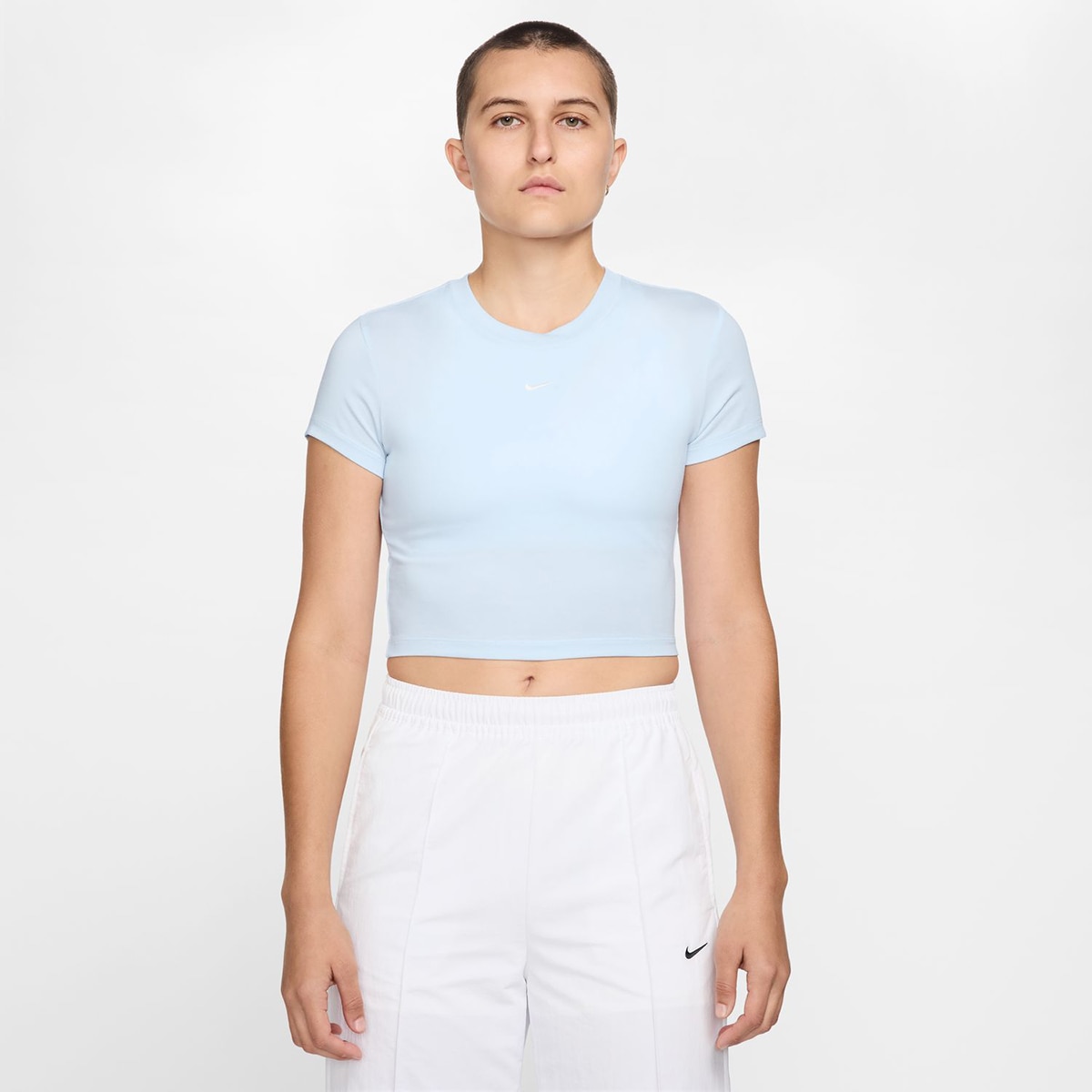 T-shirt de Mulher Chill Knit Crop Azul-1