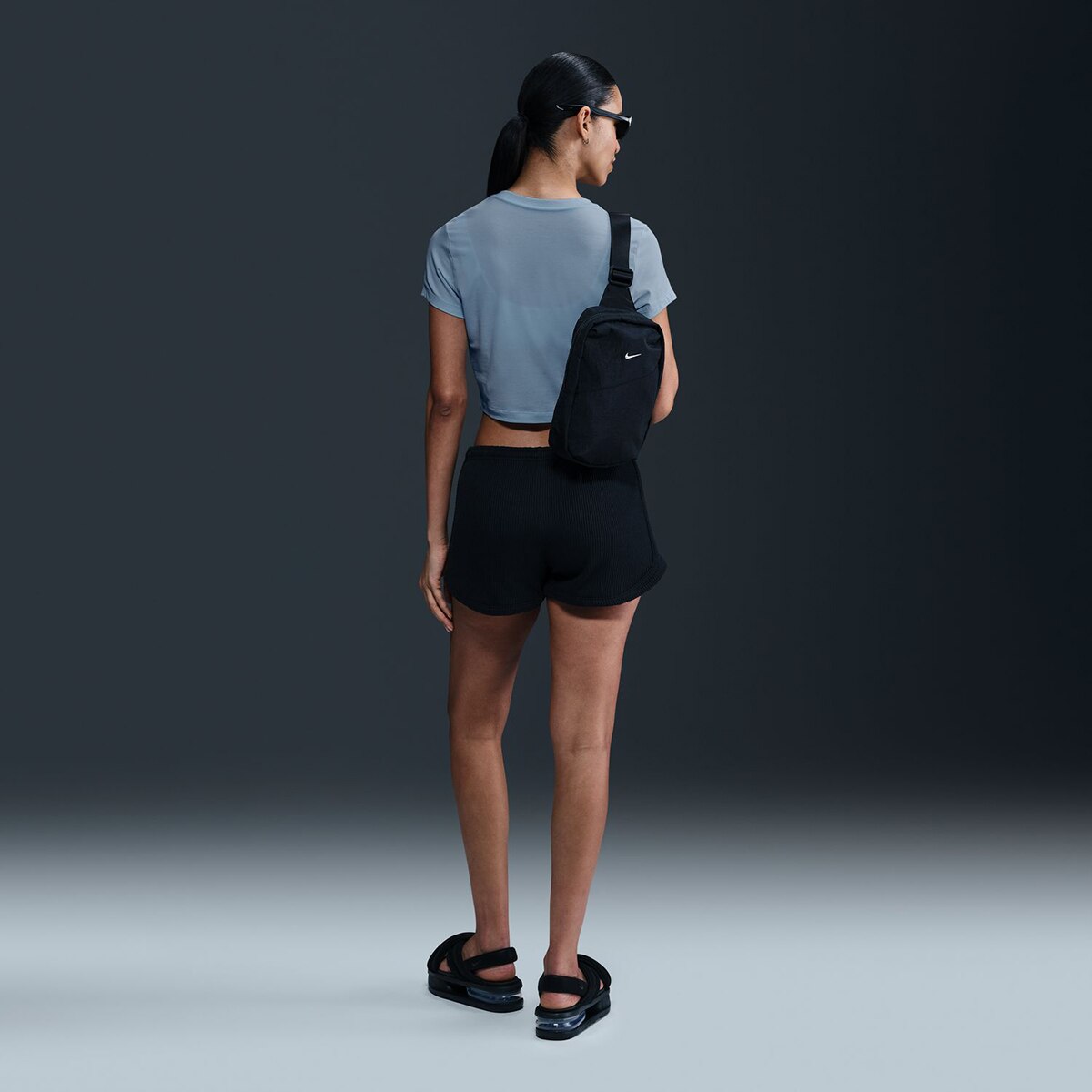 T-shirt de Mulher Chill Knit Crop Azul-4