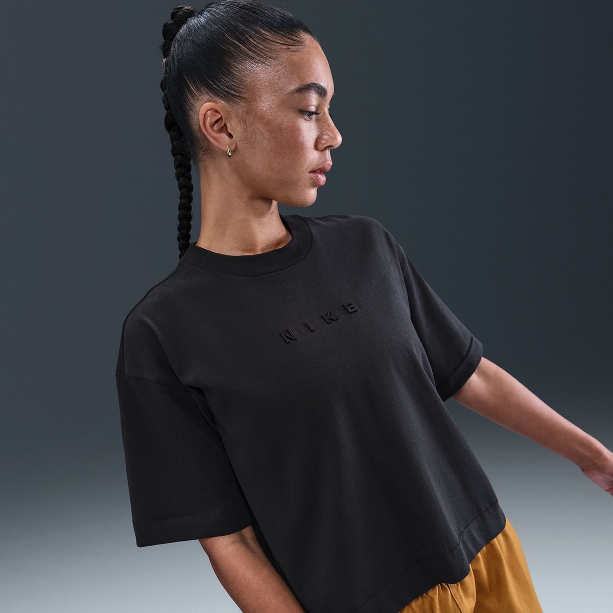 T-shirt de Mulher Sportswear Chill Preto-4