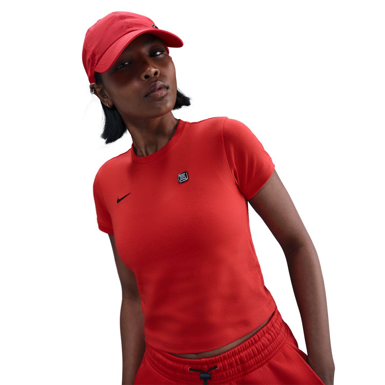 T-shirt de Mulher Sportswear Shox Vermelho-3