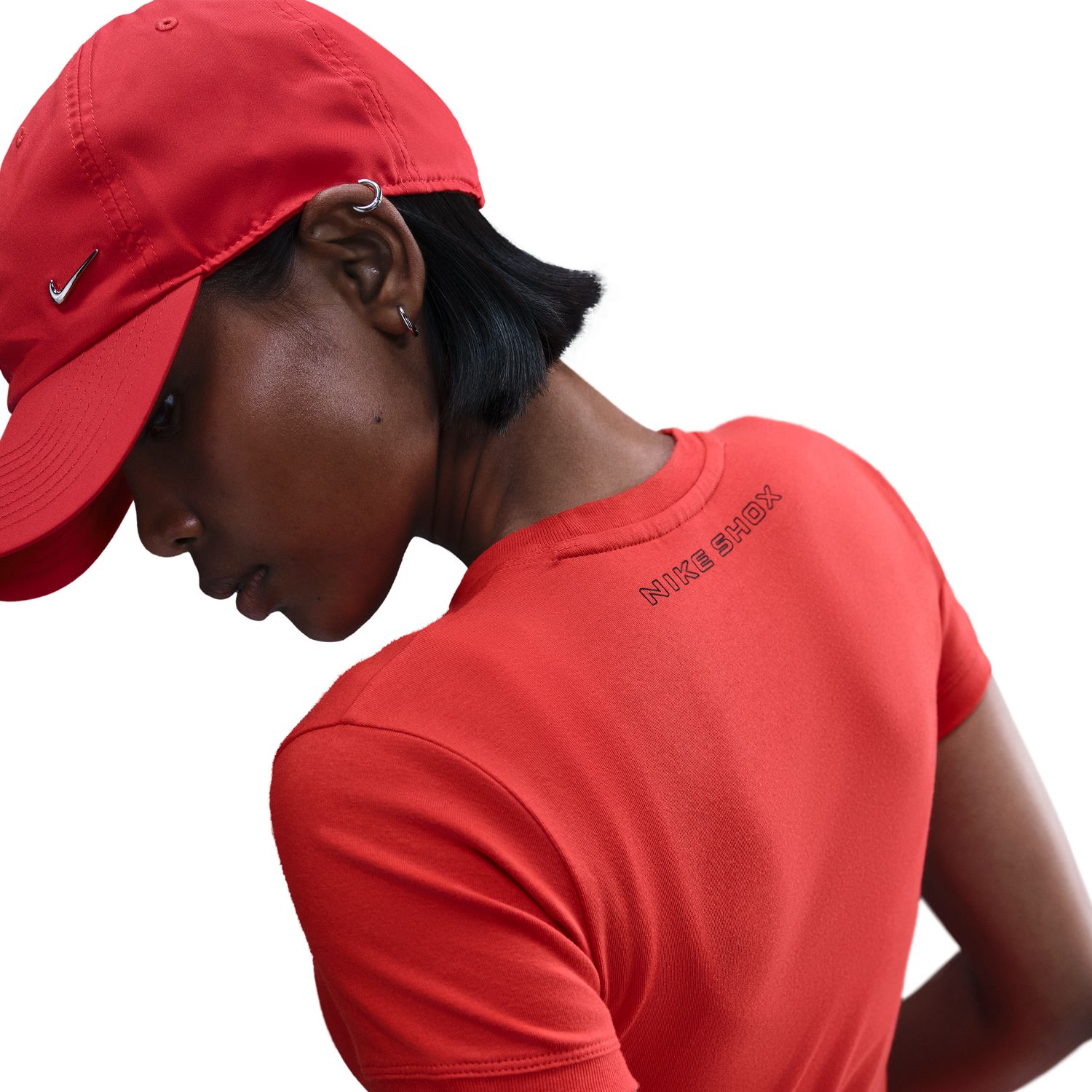 T-shirt de Mulher Sportswear Shox Vermelho-4